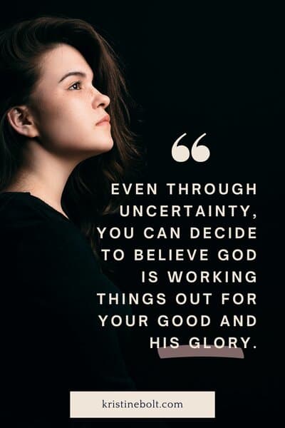 Bible stories about uncertainty quote pin