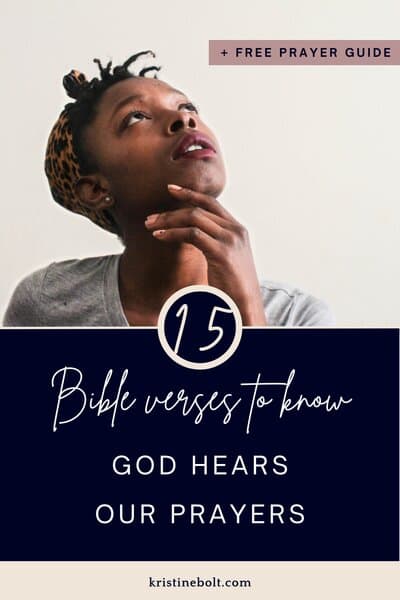 God hears our prayers pin image
