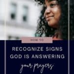 Signs God is answering your prayers pin image