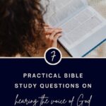Bible study questions on hearing the voice of God pin image