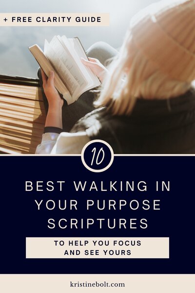 Walking in your purpose scriptures pin image