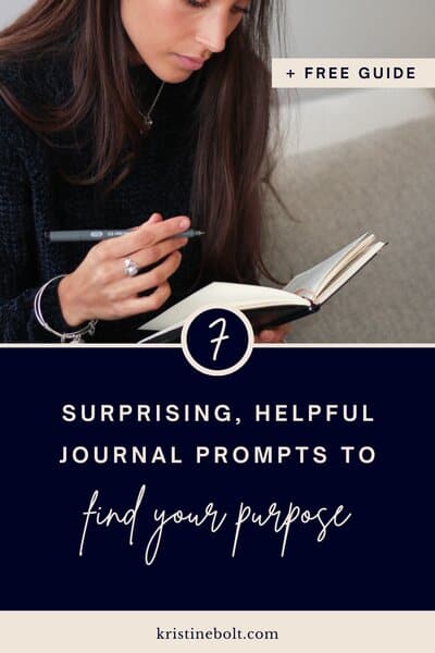journal prompts to find your purpose pin image