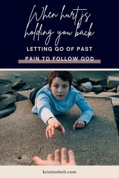 Letting go of past pain to follow God pin image